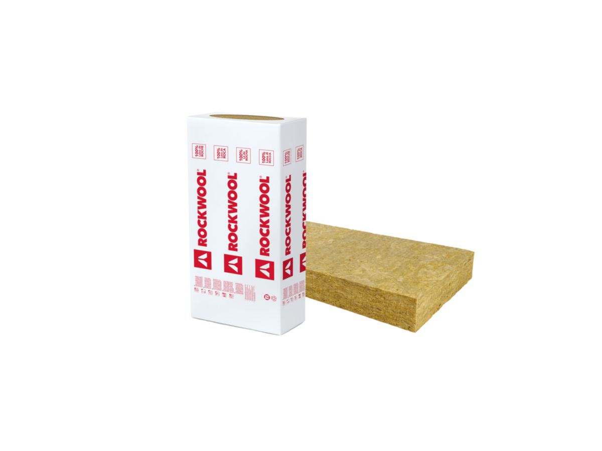 ROCKWOOL Panneau isolant laine de roche Rockfaçade 401 non revêtu